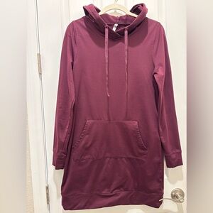 Fabletics Maroon Hoodie Dress